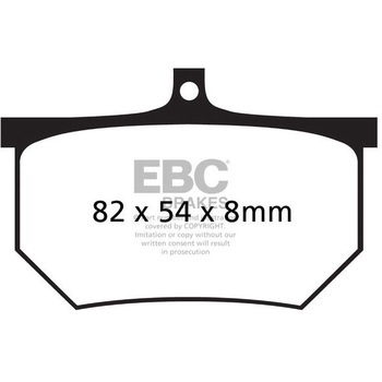 UK製ケブラー オーガニックFAシリーズ ブレーキパッド フロント左側用 EBC Brakes (イービーシーブレーキ)