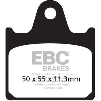 UK製ケブラー オーガニックFAシリーズ ブレーキパッド リア左側用 EBC Brakes (イービーシーブレーキ)