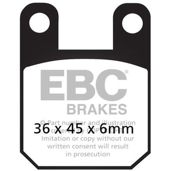 UK製ケブラー オーガニックFAシリーズ ブレーキパッド フロント左側用 EBC Brakes (イービーシーブレーキ)