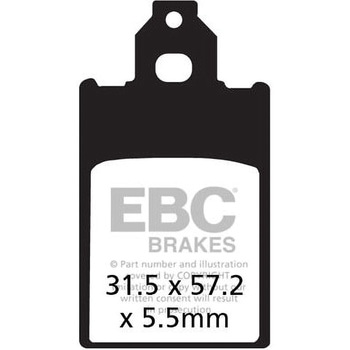 UK製ケブラー オーガニックFAシリーズ ブレーキパッド リア左側用 EBC Brakes (イービーシーブレーキ)
