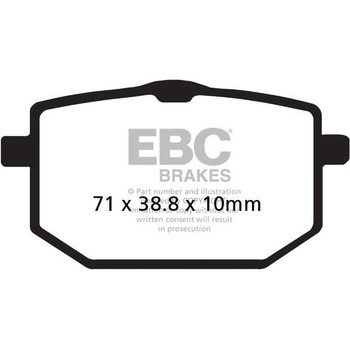 UK製ケブラー オーガニックFAシリーズ ブレーキパッド フロント左側用 EBC Brakes (イービーシーブレーキ)