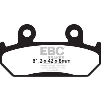 UK製ケブラー オーガニックFAシリーズ ブレーキパッド フロント左側用 EBC Brakes (イービーシーブレーキ)