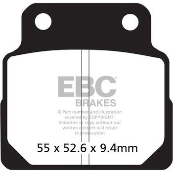 UK製ケブラー オーガニックFAシリーズ ブレーキパッド フロント左側用 EBC Brakes (イービーシーブレーキ)