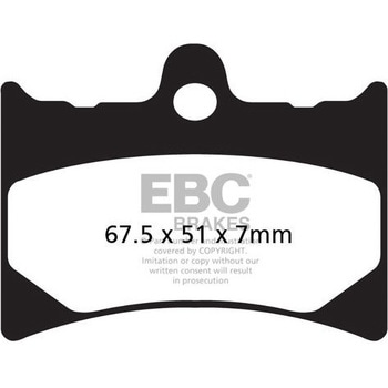 UK製ケブラー オーガニックFAシリーズ ブレーキパッド フロント右側用 EBC Brakes (イービーシーブレーキ)