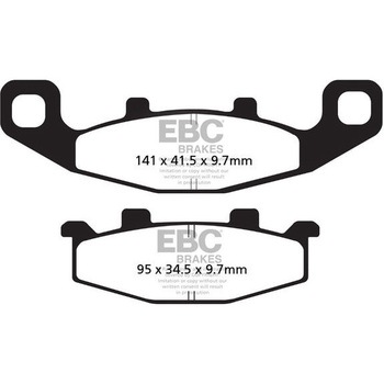 UK製ケブラー オーガニックFAシリーズ ブレーキパッド フロント左側用 EBC Brakes (イービーシーブレーキ)