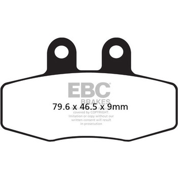 UK製ケブラー オーガニックFAシリーズ ブレーキパッド フロント左側用 EBC Brakes (イービーシーブレーキ)