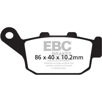 UK製ケブラー オーガニックFAシリーズ ブレーキパッド リア左側用 EBC Brakes (イービーシーブレーキ)