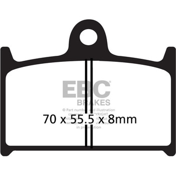 UK製ケブラー オーガニックFAシリーズ ブレーキパッド フロント左側用 EBC Brakes (イービーシーブレーキ)