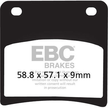 UK製ケブラー オーガニックFAシリーズ ブレーキパッド リア左側用 EBC Brakes (イービーシーブレーキ)