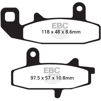 UK製ケブラー オーガニックFAシリーズ ブレーキパッド フロント左側用 EBC Brakes (イービーシーブレーキ)