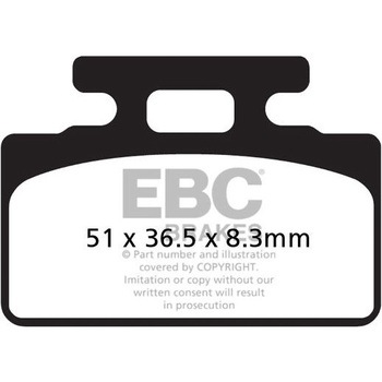 UK製ケブラー オーガニックFAシリーズ ブレーキパッド リア左側用 EBC Brakes (イービーシーブレーキ)