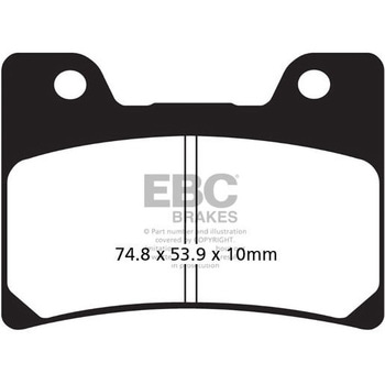 UK製ケブラー オーガニックFAシリーズ ブレーキパッド フロント左側用 EBC Brakes (イービーシーブレーキ)