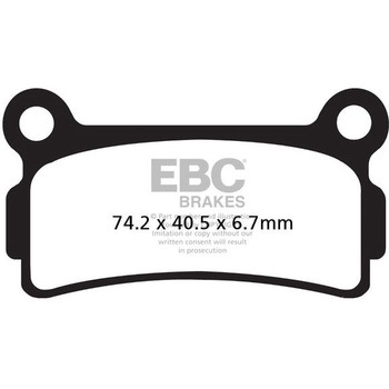 UK製ケブラー オーガニックFAシリーズ ブレーキパッド リア左側用 EBC Brakes (イービーシーブレーキ)