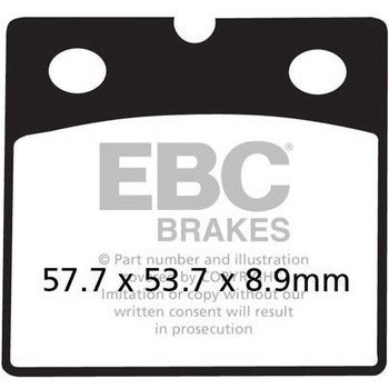 UK製ケブラー オーガニックFAシリーズ ブレーキパッド フロント左側用 EBC Brakes (イービーシーブレーキ)