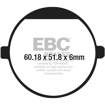 UK製ケブラー オーガニックFAシリーズ ブレーキパッド フロント左側用 EBC Brakes (イービーシーブレーキ)