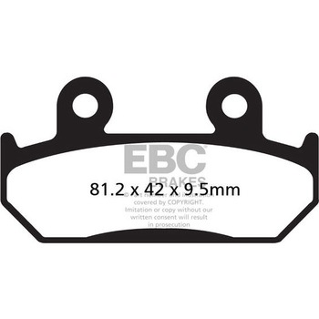 UK製ケブラー オーガニックFAシリーズ ブレーキパッド フロント左側用 EBC Brakes (イービーシーブレーキ)