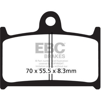 UK製ケブラー オーガニックFAシリーズ ブレーキパッド フロント左側用 EBC Brakes (イービーシーブレーキ)