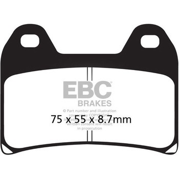 UK製ケブラー オーガニックFAシリーズ ブレーキパッド フロント左側用 EBC Brakes (イービーシーブレーキ)