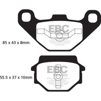 UK製ケブラー オーガニックFAシリーズ ブレーキパッド リア左側用 EBC Brakes (イービーシーブレーキ)