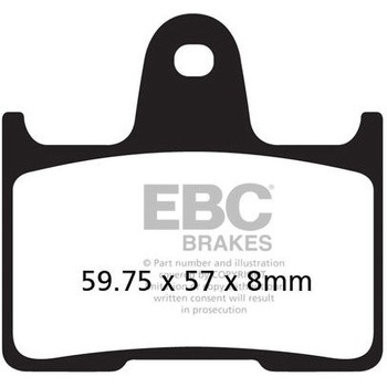 UK製ケブラー オーガニックFAシリーズ ブレーキパッド リア左側用 EBC Brakes (イービーシーブレーキ)