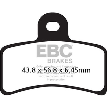 UK製ケブラー オーガニックFAシリーズ ブレーキパッド フロント左側用 EBC Brakes (イービーシーブレーキ)