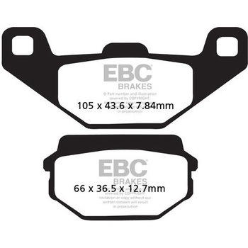 UK製ケブラー オーガニックFAシリーズ ブレーキパッド フロント左側用 EBC Brakes (イービーシーブレーキ)