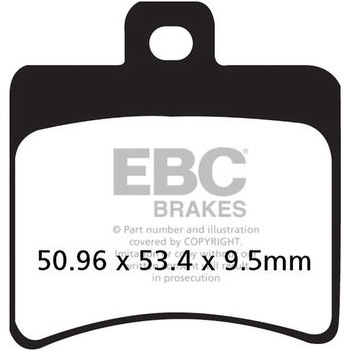 UK製ケブラー オーガニックFAシリーズ ブレーキパッド リア左側用 EBC Brakes (イービーシーブレーキ)