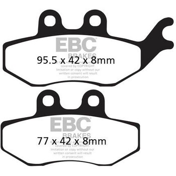 UK製ケブラー オーガニックFAシリーズ ブレーキパッド フロント左側用 EBC Brakes (イービーシーブレーキ)