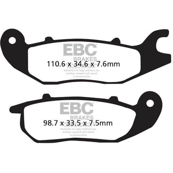 UK製ケブラー オーガニックFAシリーズ ブレーキパッド フロント右側用 EBC Brakes (イービーシーブレーキ)