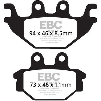 UK製ケブラー オーガニックFAシリーズ ブレーキパッド リア右側用 EBC Brakes (イービーシーブレーキ)