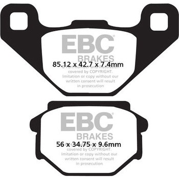 UK製ケブラー オーガニックFAシリーズ ブレーキパッド リア左側用 EBC Brakes (イービーシーブレーキ)