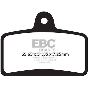 UK製ケブラー オーガニックFAシリーズ ブレーキパッド フロント左側用 EBC Brakes (イービーシーブレーキ)