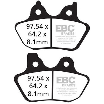 UK製ケブラー オーガニックFAシリーズ ブレーキパッド フロント左側用 EBC Brakes (イービーシーブレーキ)