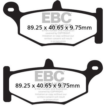 UK製ケブラー オーガニックFAシリーズ ブレーキパッド リア右側用 EBC Brakes (イービーシーブレーキ)