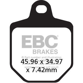 UK製ケブラー オーガニックFAシリーズ ブレーキパッド フロント左側用 EBC Brakes (イービーシーブレーキ)