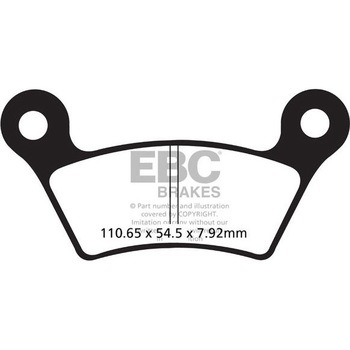 UK製ケブラー オーガニックFAシリーズ ブレーキパッド リア左側用 EBC Brakes (イービーシーブレーキ)