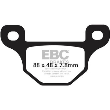 UK製ケブラー オーガニックFAシリーズ ブレーキパッド フロント左側用 EBC Brakes (イービーシーブレーキ)