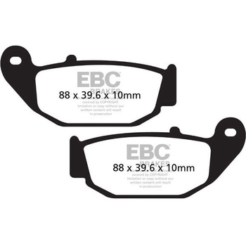 UK製ケブラー オーガニックFAシリーズ ブレーキパッド リア右側用 EBC Brakes (イービーシーブレーキ)