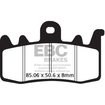UK製ケブラー オーガニックFAシリーズ ブレーキパッド フロント左側用 EBC Brakes (イービーシーブレーキ)
