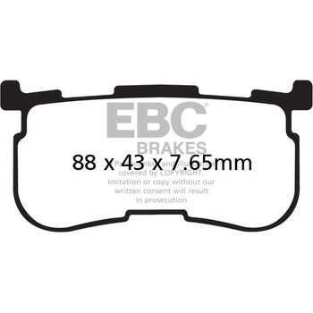 FA641/4 UK���P�u���[ �I�[�K�j�b�NFA�V���[�Y �u���[�L�p�b�h ���A�����p EBC Brakes (�C�[�r�[�V�[�u���[�L) 43846235