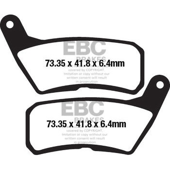 UK製ケブラー オーガニックFAシリーズ ブレーキパッド フロント左側用 EBC Brakes (イービーシーブレーキ)