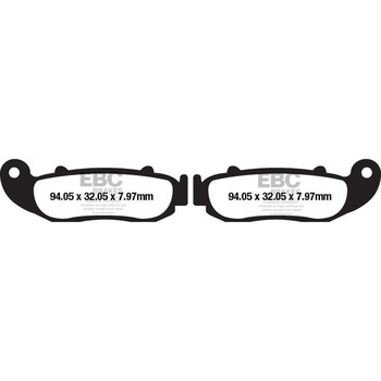 UK製ケブラー オーガニックFAシリーズ ブレーキパッド フロント左側用 EBC Brakes (イービーシーブレーキ)