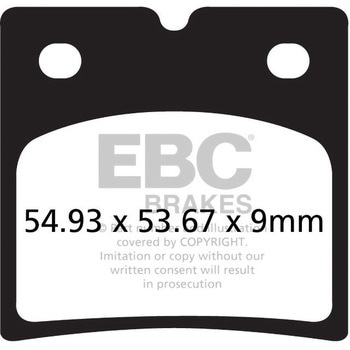 USA製 ダブルHシリーズ シンタリング ブレーキパッド リア右側用 EBC Brakes (イービーシーブレーキ)