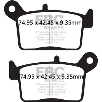 UK製ケブラー オーガニックFAシリーズ ブレーキパッド リア右側用 EBC Brakes (イービーシーブレーキ)
