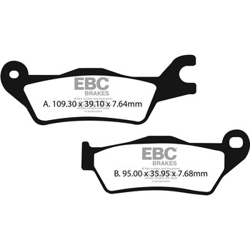 UK製ケブラー オーガニックFAシリーズ ブレーキパッド フロント右側用 EBC Brakes (イービーシーブレーキ)