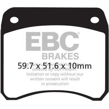 UK製ケブラー オーガニックFAシリーズ ブレーキパッド フロント左側用 EBC Brakes (イービーシーブレーキ)