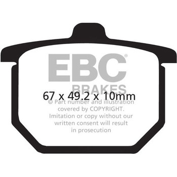 UK製 セミ-シンタリング Vパッド フロント左側用 EBC Brakes (イービーシーブレーキ)