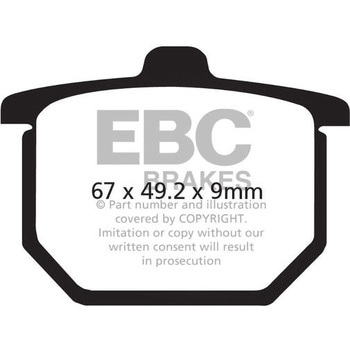 UK製 セミ-シンタリング Vパッド リア右側用 - EBC Brakes (イービーシーブレーキ)
