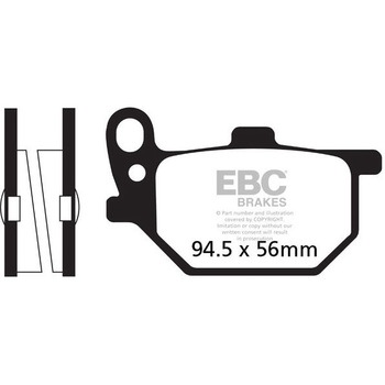 UK製 セミ-シンタリング Vパッド フロント右側用 EBC Brakes (イービーシーブレーキ)