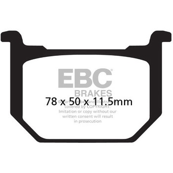 UK製 セミ-シンタリング Vパッド フロント左側用 EBC Brakes (イービーシーブレーキ)